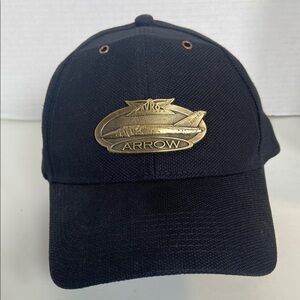 Across Arrow Royal Navy Jet  Hat with Brass Emblem